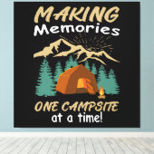 Toile CAMPING Faire des souvenirs (Insitu (Plancher de Bois))