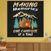 Toile CAMPING Faire des souvenirs (Insitu(Salon))