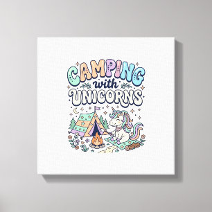 Toile Camping licorne avec autocollant Kawaii licorne et