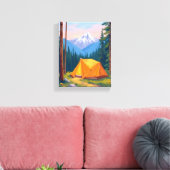Toile Camping Mountain Watercolor (Insitu(Salon))