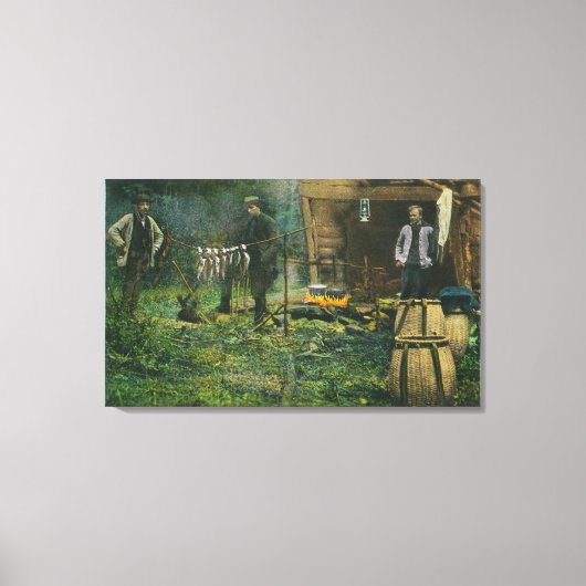 Toile Camping terrain des hommes Camping dans le Maine (Recto)