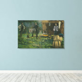 Toile Camping terrain des hommes Camping dans le Maine (Insitu (Plancher de Bois))