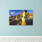 Toile Canada, Alberta, Drumheller. Hoodoos. (Insitu (Plancher de Bois))