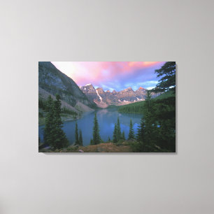 Toile Canada, Alberta, lac Moraine à l'aube, Banff