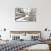 Toile Canada, Alberta. Train à neige VIA Rail entre (Insitu(Chambre))