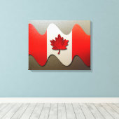 Toile Canada Flag-Chrome par Shirley Taylor (Insitu (Plancher de Bois))