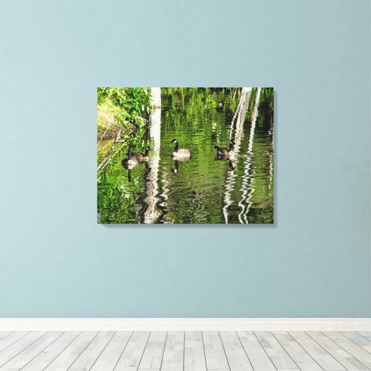 Toile (Canada) Oie verte (Insitu (Plancher de Bois))