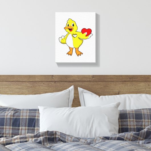 Toile Canard avec coeur (Insitu(Chambre))