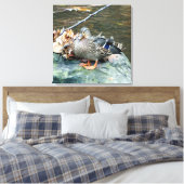 Toile Canard colvert sur Mossy Rock (Insitu(Chambre))