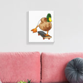 Toile Canard comme patineur avec skateboard (Insitu(Salon))