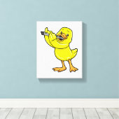 Toile Canard en musique avec Flûte (Insitu (Plancher de Bois))