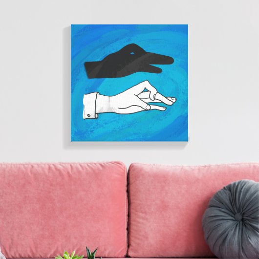 Toile Canard noir sur bleu (Insitu(Salon))