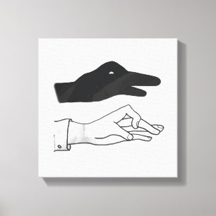 Toile Canard Silhouette main