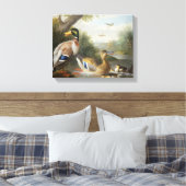 Toile Canards dans un paysage fluvial (Insitu(Chambre))