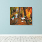 Toile Canards Mallards Aux Couleurs D'Automne (Insitu (Plancher de Bois))