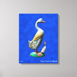 Toile Canards patinés en bois