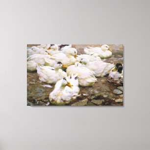 Toile Canards sur un étang