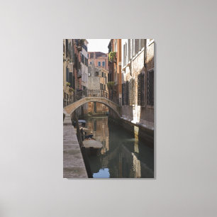 Toile Canaux de Venise et pont en pierre