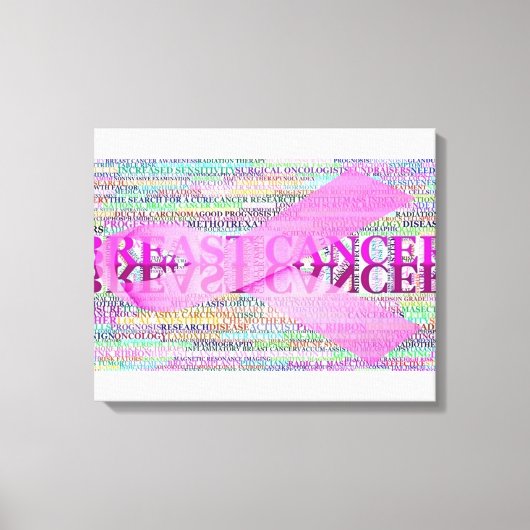 Toile Cancer du sein Ruban Art (Recto)