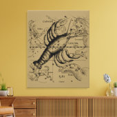 Toile Cancer Zodiac Constellation par Hevelius 1690 (Insitu(Salon))
