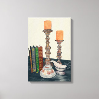 Toile Candlestick Still Life