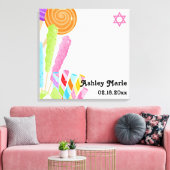 Toile Candy Thème Bat mitzvah Connexion (Insitu(Salon))