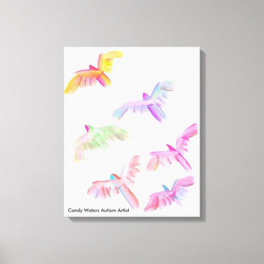 Toile Candy Waters Artiste de l'autisme (Recto)