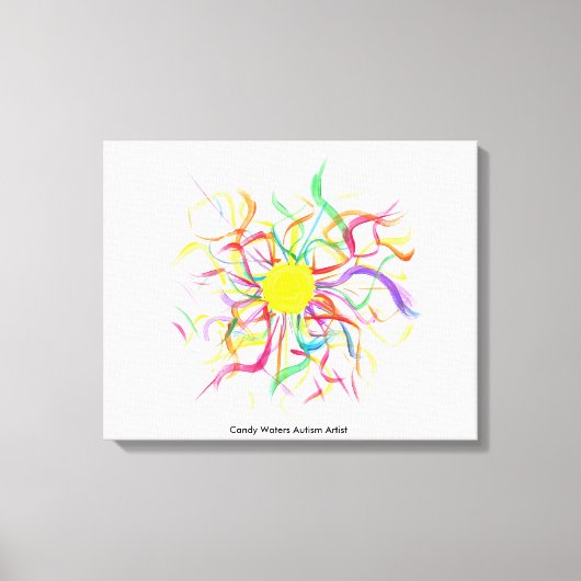 Toile Candy Waters Artiste de l'autisme (Recto)