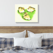 Toile Canetons de canard colvert enneigés (Insitu(Chambre))