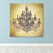 Toile Canlustre Vintage beige Brown Imprimer (Insitu (Plancher de Bois))