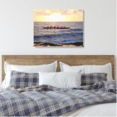 Toile Canoë Hawaii Outrigger au coucher du soleil (Insitu(Chambre))
