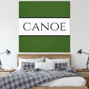 Toile CANOE Large Forêt Vert Blancs Été
