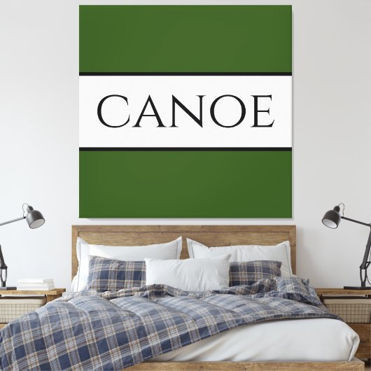 Toile CANOE Large Forêt Vert Blancs Été (Insitu(Chambre))