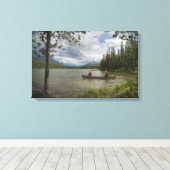 Toile Canoë sur Honeymoon Lake (Insitu (Plancher de Bois))