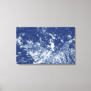 Toile Canopée forestière 02 - Effet Cyanotype