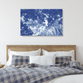 Toile Canopée forestière 02 - Effet Cyanotype (Insitu(Chambre))