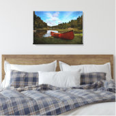 Toile Canot rouge sur la rive du lac (Insitu(Chambre))