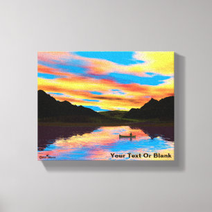 Toile Canot Sur Sunset Lake