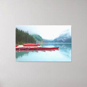 Toile Canots Lake Louise le jour de la pluie
