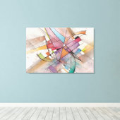 Toile CANTATA à PASTEL MAJOR Aquarelle Abstraite (Insitu (Plancher de Bois))