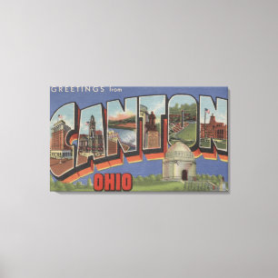 Toile Canton, lettre ScenesCanton, OH d'OhioLarge