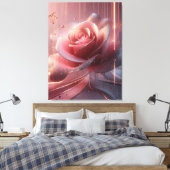 TOILE CANVA MUR ROSE FLEURS ART (Insitu(Chambre))