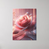 TOILE CANVA MUR ROSE FLEURS ART (Recto)