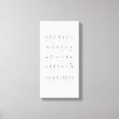 Toile Canvas American Sign Language Alphabet Numéros (Recto)