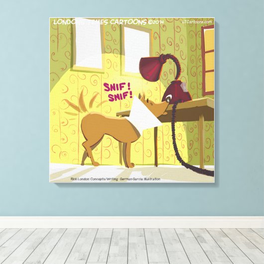 Toile Canvas amusant à souder en col-E pour chien Imprim (Insitu (Plancher de Bois))