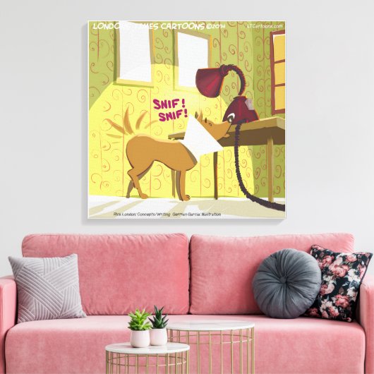Toile Canvas amusant à souder en col-E pour chien Imprim (Insitu(Salon))