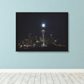 Toile Canvas Art-Seattle Skyline (Insitu (Plancher de Bois))