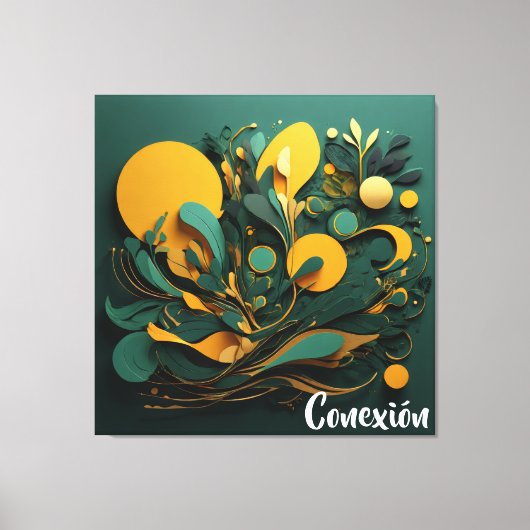 Toile Canvas Arte Abstracto Biodiversidad Viva Conexión (Recto)