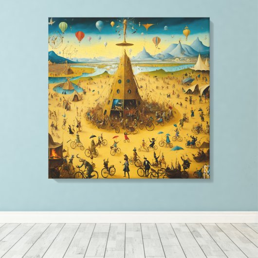 Toile Canvas Bosch and the Chaos of Burning Man (Insitu (Plancher de Bois))