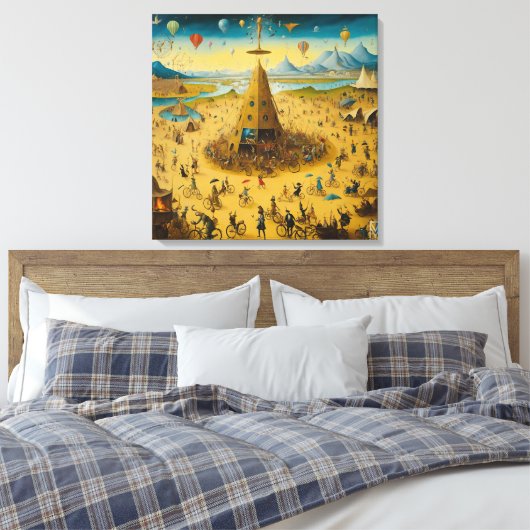 Toile Canvas Bosch and the Chaos of Burning Man (Insitu(Chambre))